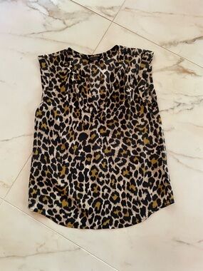 J crew leopard print tank